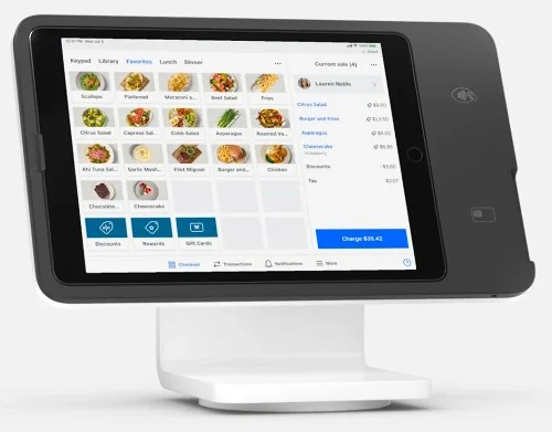 Square iPad stand.