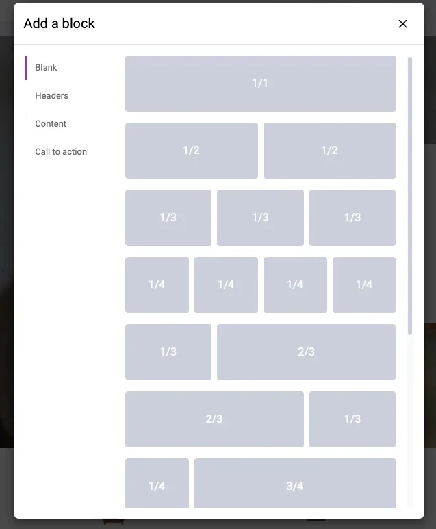 Adding block options on UpMenu.